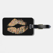 スタイリッシュなグリッターの唇 ラゲッジタグ (裏面横)