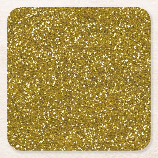 スタイリッシュなグリッターの金ゴールド ラウンドペーパーコースター (正面)