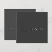 スタイリッシュなグレーとホワイトのラブウェディング (正面/裏面)