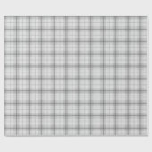 スタイリッシュなグレーのチェック柄 ラッピングペーパー (フラット)