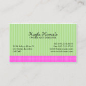 スタイリッシュなケーキはデザートをぽんと鳴らします 名刺 (裏面)