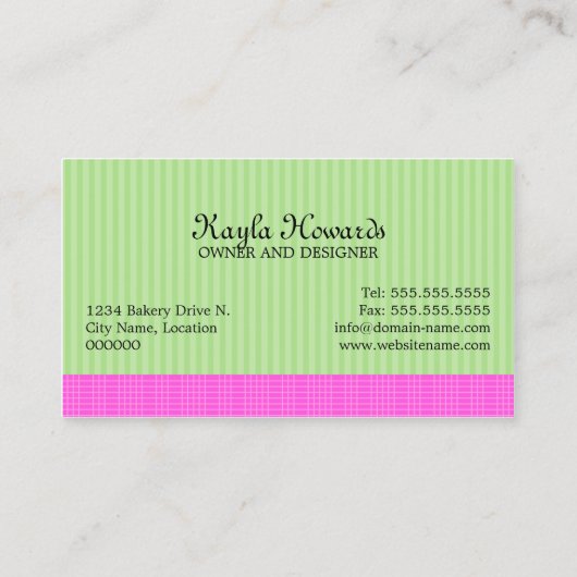 スタイリッシュなケーキはデザートをぽんと鳴らします 名刺 (裏面)