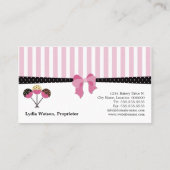 スタイリッシュなケーキはベーカリーをぽんと鳴らします 名刺 (裏面)