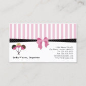 スタイリッシュなケーキはベーカリーをぽんと鳴らします 名刺 (裏面)