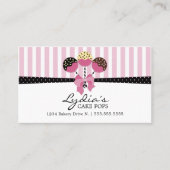 スタイリッシュなケーキはベーカリーをぽんと鳴らします 名刺 (正面)