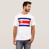 スタイリッシュなコスタリカの旗 Tシャツ (正面フル)