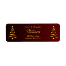 スタイリッシュなゴールドのクリスマスツリー ウェディング