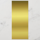 スタイリッシュなゴールド・トーンの細い結婚式のテーブルメニュー メニュー (裏面)