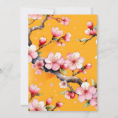 スタイリッシュなサクラ 21歳の誕生日パーティー招待状 招待状 (裏面)