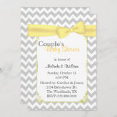 スタイリッシュなシェブロンのカップルのベビーシャワーの招待状 招待状 (正面/裏面)