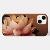 スタイリッシュなシックな蓮の花 Case-Mate iPhoneケース (裏面 (横))