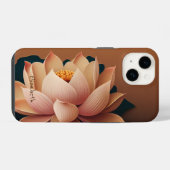 スタイリッシュなシックな蓮の花 iPhoneケース (裏面横)