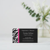 スタイリッシュなシマウマのストライプな名刺 名刺 (スタンド正面)