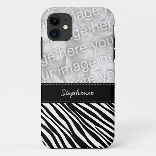 スタイリッシュなシマウマのプリントのカスタムな写真のiPhone 5の場合 Case-Mate iPhoneケース (裏面)
