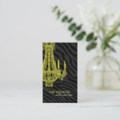 スタイリッシュなシマウマのプリントのサロンおよびスパの名刺 名刺 (スタンド正面)