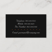 スタイリッシュなシマウマのプリントの名刺 名刺 (裏面)