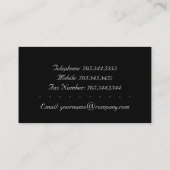 スタイリッシュなシマウマのプリントの名刺 名刺 (裏面)