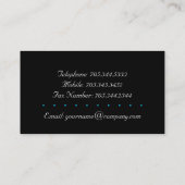 スタイリッシュなシマウマのプリントの名刺 名刺 (裏面)