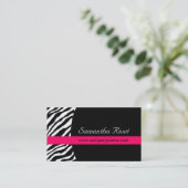 スタイリッシュなシマウマのプリント:: 名刺{横の} 名刺 (スタンド正面)