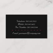 スタイリッシュなシマウマのプリント:: 名刺{横の} 名刺 (裏面)