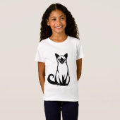 スタイリッシュなシャム猫の精神 Tシャツ (正面フル)