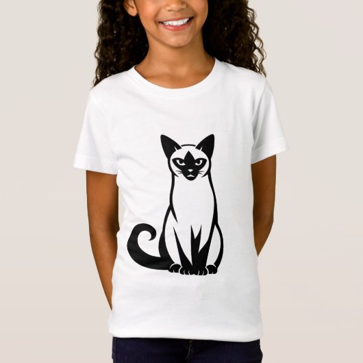 スタイリッシュなシャム猫の精神 Tシャツ (正面)