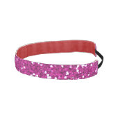 スタイリッシュなショッキングピンクのグリッター アスレチックヘッドバンド (右)