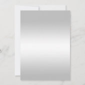 スタイリッシュなシルバージュエルボウとブラックウェディング 招待状 (裏面)