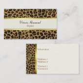 スタイリッシュなジャガーのプリントの名刺 名刺 (正面/裏面)