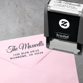 スタイリッシュなスクリプトファミリー名 返送先住所 セルフインキングスタンプ