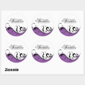 スタイリッシュなスクロール包装のステッカー ラウンドシール (シート)