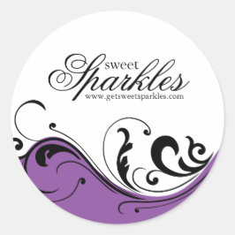 スタイリッシュなスクロール包装のステッカー ラウンドシール