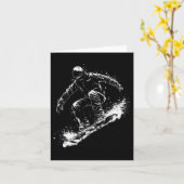 スタイリッシュなスノーボード滑走 カード (黄色い花)