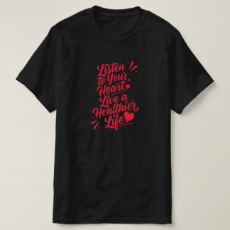 スタイリッシュなタイポグラフィで世界ハートデーを祝おう Tシャツ