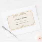 スタイリッシュなタイポグラフィの結婚式リターンアドレスラベル 長方形シール (封筒)