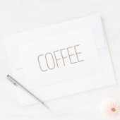 スタイリッシュなタンのコーヒー 長方形シール (封筒)