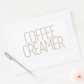スタイリッシュなタンカフェクリーマー 長方形シール (封筒)