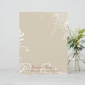 スタイリッシュなタン及び白くカスタムなレターヘッド文房具 レターヘッド (スタンド正面)