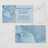 スタイリッシュなターコイズの海の貝の名刺 名刺 (正面/裏面)