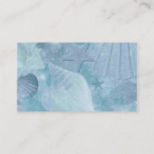 スタイリッシュなターコイズの海の貝の名刺 名刺 (裏面)