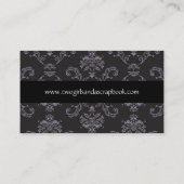 スタイリッシュなダマスク織の名刺 名刺 (裏面)