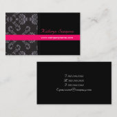 スタイリッシュなダマスク織の名刺 名刺 (正面/裏面)