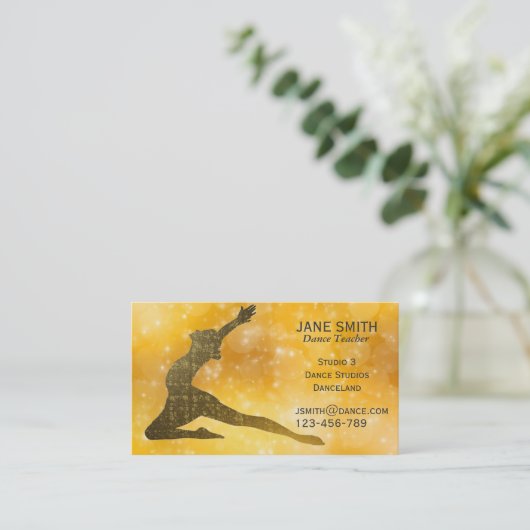 スタイリッシュなダンスの先生のダンスのインストラクターのモダン 名刺 (スタンド正面)