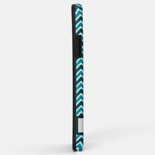 スタイリッシュなチェブロンの波 青, ターコイズブルー, 緑 Case-Mate iPhoneケース (裏面/右)