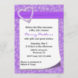 スタイリッシュなデキセドリン錠のブライダルシャワーの招待状 招待状