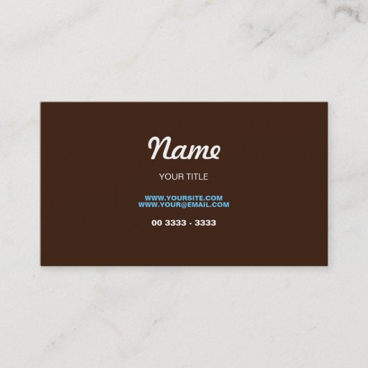 スタイリッシュなデザインおよび同世代の人(チョコレート) 名刺 (正面)