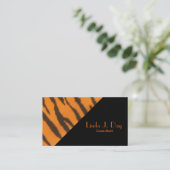 スタイリッシュなトラの角度パターン 名刺 (スタンド正面)