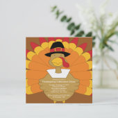 スタイリッシュなトルコの感謝祭の招待状 招待状 (スタンド正面)