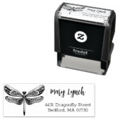 スタイリッシュなトンボの返送先住所 セルフインキングスタンプ (インサイチュ)
