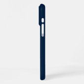 スタイリッシュなネイビーブルーのミニマリストイニシャルBの文字 iPhoneケース (左側面)
